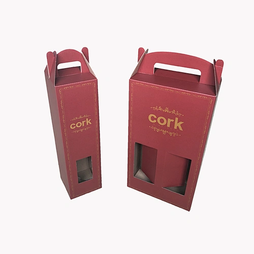 Custom Wine Box with Handles and Window