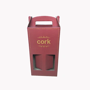 Custom Wine Box with Handles and Window