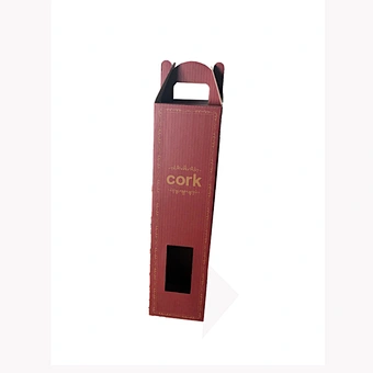 Custom Wine Box with Handles and Window